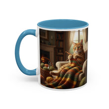 Cute Orange cat knitting mug Crochet cat coffee mug coffee yarn lover Mug Coffee Cup It's a Good Day to start fresh Mug, coworker Gift Mug for Coffee