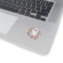 Ghost sticker flower ghost sticker autumn vibes sticker Halloween stickers gift for her vday gift for him girlboss gift Ceo gift for him