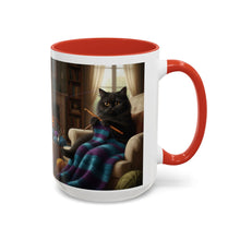 Cute Black cat knitting mug Crochet cat coffee mug coffee yarn lover Mug Coffee Cup It's a Good Day to start fresh Mug, coworker Gift Mug for Coffee