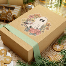 Ghost sticker flower ghost sticker autumn vibes sticker Halloween stickers gift for her vday gift for him girlboss gift Ceo gift for him