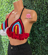 Antigua Carnival ruffle Bralette Antiguan crop top crochet top, beach skirt, festival skirt Jamaican festival, beach outfit, bohemian style,best