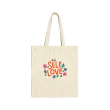 Self love tote floral Beach tote cute beach bag salty bag tote best friend gift Cotton Canvas Tote crochet lover gift birthday gift for her gift for him