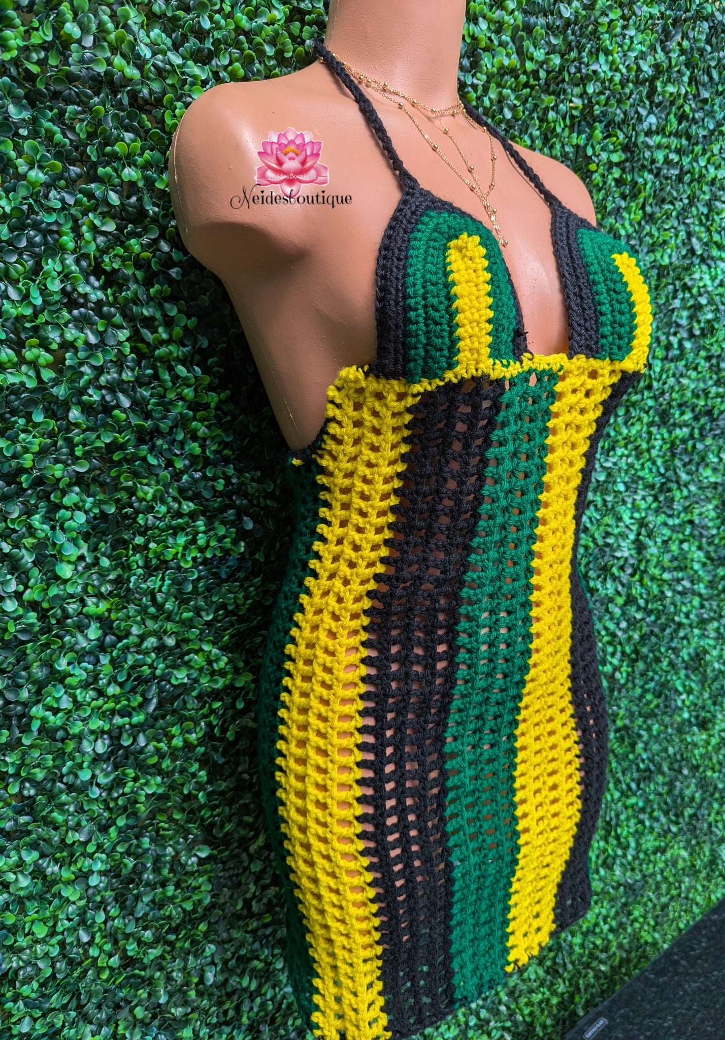 Jamaican Beach dress festival black short crochet dress bikini cover b Neides-Boutique Jamaican Beach dress festival black short crochet dress bikini cover b Neides-Boutique