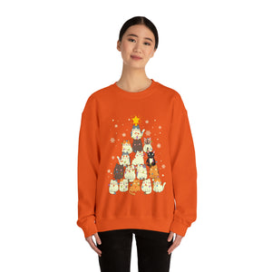 Cat Christmas sweater Kitty Christmas tree sweatshirt Family Cat lover gift for gift for him Merry Bright Christmas sweatshirt Christmas