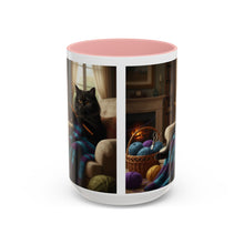 Cute Black cat knitting mug Crochet cat coffee mug coffee yarn lover Mug Coffee Cup It's a Good Day to start fresh Mug, coworker Gift Mug for Coffee
