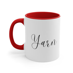 Yarn lover gift black mug Crochet lover gift yarn lover gift knitting gift coffee lover gift tea gift for her gift for him Coffee Mug 11oz