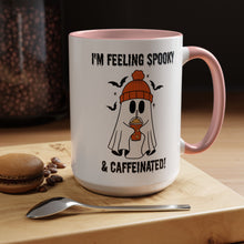 Funny Halloween Mug Ghost drinking mug Feeling spooky and caffeinated mug bats and spiders Coffee Mug Christmas Funny bestie Mug Halloween