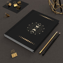 Magical Manifesting Moon Journal, Black notebook Hardcover Journal Matte, bullet journal, planner, pink notebook, best friend gift