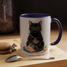 Black cat crocheting blanket mug Funny cat lover Mug Cat yarn lover Gift for cat lovers Cat lover mug Cat lady gift Catmom present Pet owner