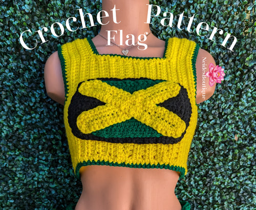 Crochet pattern Jamaican flag pattern crochet Jamaica Pattern pdf pattern diy pattern pattern PDF file pattern how to crochet