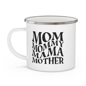 Mama Mother Mug, Funny gift for Mom, gift for wife, Christmas gift for her Enamel Camping Mug