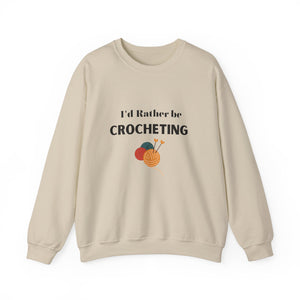 I'd rather be crocheting sweater Crochet lover sweater yarn lover gift shh I'm counting valentines Day gift best friend gift for her