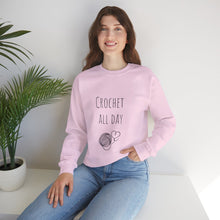 Crochet all day sweater valentines Day sweatshirt happy maker giftshirt best friend gift for her owl sweater Love shirt unique holiday gift