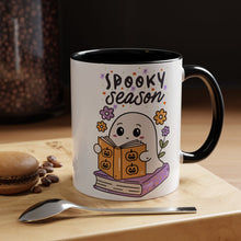 Cute Spooky Ghosts Mug Halloween Mug spooky season mug book lover bookish mug fall leaves and spiders Coffee Mug Christmas gift bestie