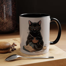 Black cat crocheting blanket mug Funny cat lover Mug Cat yarn lover Gift for cat lovers Cat lover mug Cat lady gift Catmom present Pet owner