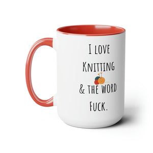 I love Knitting mug Supervisor mug Floral mug gift for her Mug funny gift for wife Coffee Mugs tea Christmas gift 15oz