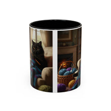 Cute Black cat knitting mug Crochet cat coffee mug coffee yarn lover Mug Coffee Cup It's a Good Day to start fresh Mug, coworker Gift Mug for Coffee