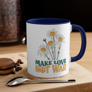 Make love not war mug Crochet lover gift yarn lover gift knitting gift coffee lover gift tea gift for her gift for him Coffee Mug 11oz