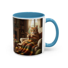 Cute Orange cat knitting mug Crochet cat coffee mug coffee yarn lover Mug Coffee Cup It's a Good Day to start fresh Mug, coworker Gift Mug for Coffee
