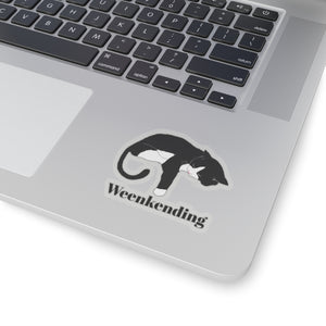 Cat Weekending sticker sleeping Cat sticker yarn lover sticker funny cat sticker relaxing cat gift cat lover gift for her bestfriend sticker