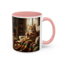 Cute Orange cat knitting mug Crochet cat coffee mug coffee yarn lover Mug Coffee Cup It's a Good Day to start fresh Mug, coworker Gift Mug for Coffee