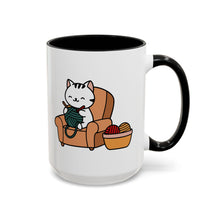 Cute cat knitting mug coffee mug crochet coffee yarn lover Mug Coffee Cup It's a Good Day to start fresh Mug, coworker Gift Mug for Coffee