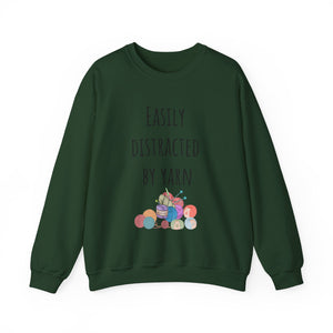 Easily distracted by yarn sweater One more row sweater crochet gift knitting gift yarn lover sweater knitter sweater best friend Unisex Gift
