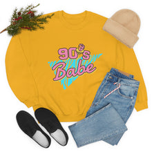 90's Babe Sweatshirt, Pink blue shirt, Unisex Heavy Blend Crewneck Sweatshirt