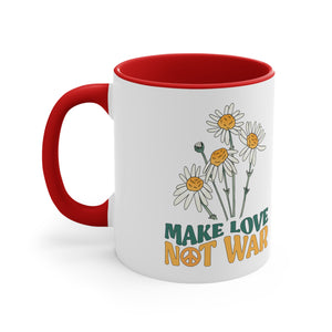 Make love not war mug Crochet lover gift yarn lover gift knitting gift coffee lover gift tea gift for her gift for him Coffee Mug 11oz