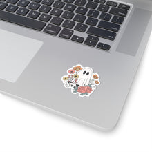 Ghost sticker flower ghost sticker autumn vibes sticker Halloween stickers gift for her vday gift for him girlboss gift Ceo gift for him