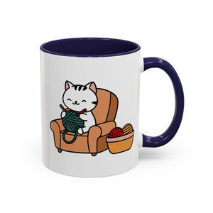 Cute cat knitting mug coffee mug crochet coffee yarn lover Mug Coffee Cup It's a Good Day to start fresh Mug, coworker Gift Mug for Coffee