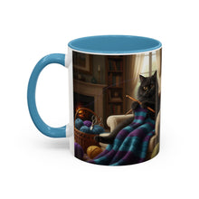 Cute Black cat knitting mug Crochet cat coffee mug coffee yarn lover Mug Coffee Cup It's a Good Day to start fresh Mug, coworker Gift Mug for Coffee