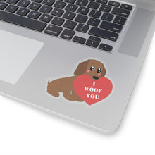 Dog lover sticker i woof you dog funny dog sticker life Valentines day sticker gift forher gift for him gift bottle water sticker Galentines