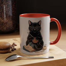 Black cat crocheting blanket mug Funny cat lover Mug Cat yarn lover Gift for cat lovers Cat lover mug Cat lady gift Catmom present Pet owner