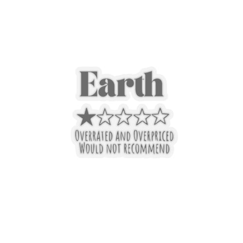 Funny Earth sticker laptop sticker overrated adulting sticker bottle water sticker gift forher gift for him funny would not recommendsticker