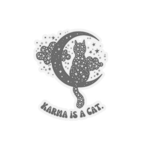 Karma is cat sticker funny swift gift cat lover gift for her bestfriend gift Kiss-Cut Stickers Halloween stickers bearrainbow sticker moon