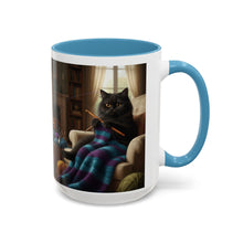 Cute Black cat knitting mug Crochet cat coffee mug coffee yarn lover Mug Coffee Cup It's a Good Day to start fresh Mug, coworker Gift Mug for Coffee