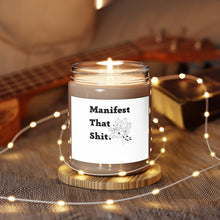 Meditate Manifest and chill candle Christmas gift for her meditation candle best friend gift Vanilla scented candle hand-poured candle