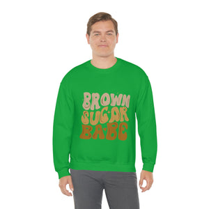 Brown Sugar Babe sweatshirt, Brown Beauty shirt, Birthday gift for her, Melanin sweatshirt, Unisex Heavy Blend Crewneck Sweatshirt