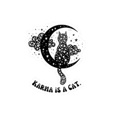 Karma is cat sticker funny swift gift cat lover gift for her bestfriend gift Kiss-Cut Stickers Halloween stickers bearrainbow sticker moon