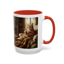 Cute Orange cat knitting mug Crochet cat coffee mug coffee yarn lover Mug Coffee Cup It's a Good Day to start fresh Mug, coworker Gift Mug for Coffee