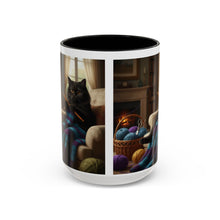 Cute Black cat knitting mug Crochet cat coffee mug coffee yarn lover Mug Coffee Cup It's a Good Day to start fresh Mug, coworker Gift Mug for Coffee
