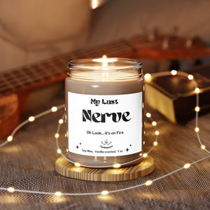 My Last Nerve candle,Funny candle, best friend gift, Vanilla scented candle, hand-poured candle, Fall Collection, Christmas gift, No fucks