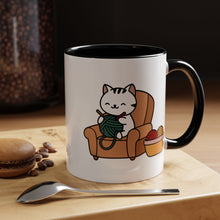 Cute cat knitting mug coffee mug crochet coffee yarn lover Mug Coffee Cup It's a Good Day to start fresh Mug, coworker Gift Mug for Coffee