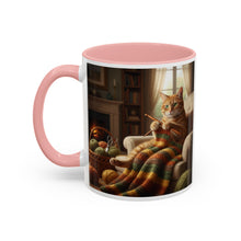 Cute Orange cat knitting mug Crochet cat coffee mug coffee yarn lover Mug Coffee Cup It's a Good Day to start fresh Mug, coworker Gift Mug for Coffee