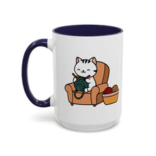 Cute cat knitting mug coffee mug crochet coffee yarn lover Mug Coffee Cup It's a Good Day to start fresh Mug, coworker Gift Mug for Coffee