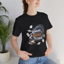 Running on coffee and Chaos shirt funny storm shirt coffee lover gift Chaos manager shirt spooky Halloween lover shirt funny bestfriend gift