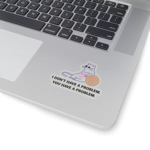 Grumpy Cat sticker yarn lover sticker funny cat stickers relaxing cat gift cat lover gift for her bestfriend gift KissCut Stickers sticker