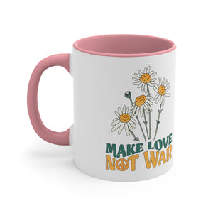 Make love not war mug Crochet lover gift yarn lover gift knitting gift coffee lover gift tea gift for her gift for him Coffee Mug 11oz