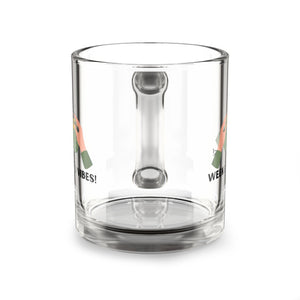 Weekend Vibes Glass Mug - Cozy Gift for Crafters, Tea Lovers, Coffee Cups, Unique Home Decor, Pair with Snacks